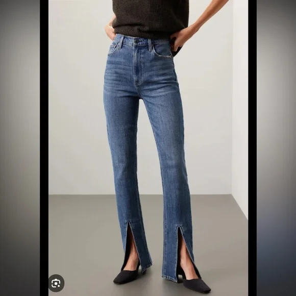 Pistola The Colleen split hem Jean 26 $170 - Picture 1 of 15